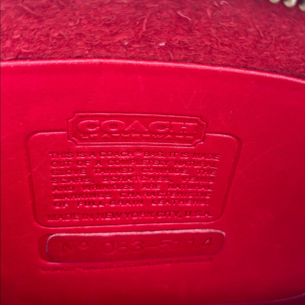 Vintage Coach Red Leather Clutch - Picture 4 of 7